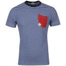 Urban Stone Men's Phippie Fine Stripe T-Shirt - Navy - S - Marineblau Bild 1