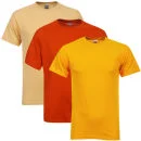 Fruit of the Loom/Jerzees Men's 3 Pack T-Shirts - Large - Tan Beige/Rust/Gold Bild 1