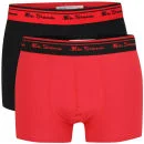 Ben Sherman Men's 2-Pack Boxer - Black/Red - S - Black/Red Bild 1