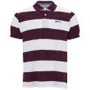 Slazenger Men's Platt Striped Polo Shirt - Damson/White/Blue - S - Damson/White/Blue Bild 1