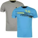 Kangol Men's Minister and Flip 2 Pack T-shirts - Turquoise/Grey - S - Turquoise/Grey Bild 1