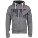 Smith & Jones Men's Malachi Fur Lined Hooded Sweatshirt - Mid Grey Marl - S - Mid Grey Marl Bild 1