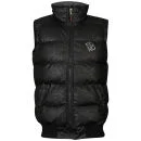 Ecko Men's Leather Look Padded Gilet - Black - S - Schwarz Bild 1
