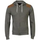 Brave Soul Men's Brutus Zip Through Sweatshirt - Light Khaki - S - Light Khaki Bild 1