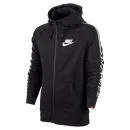 Nike Herren AW77 Full Reißverschluss Kapuzenpullover Tape Logo - Schwarz - M - Schwarz Bild 1