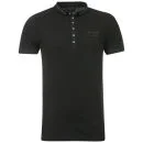 Firetrap Men's Ecked Collar Detail Polo Shirt - Black - M - Schwarz Bild 1