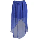 Influence Women's Low Back Chiffon Skirt - Blue - 8 - Blau Bild 1