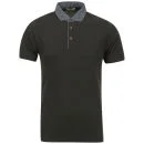 Boxfresh Men's Kame Chambray Collar Polo Shirt - Forest Green - S - Waldgrün Bild 1