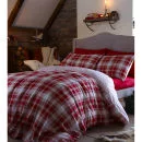 Catherine Lansfield Tartan Duvet Cover - Red - 1 Stck - Rot Bild 1