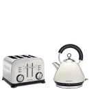 Morphy Richards 4 Slice Accents Toaster - White and Accents Traditional Kettle - White Bild 1