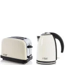 Russell Hobbs 1.7 Litre Jug Kettle - Cream and Classic 2 Slice Toaster - Cream Bild 1