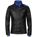 Sergio Tacchini Men's Leather Look Jacket 101 Jacket - Black/Dark Blue - S - Black/Dark Blue Bild 1