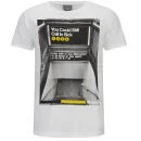 Bench Men's Call In Sick Print T-Shirt - White - S - Weiß Bild 1