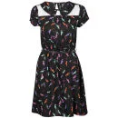 Influence Women's Sweet Print Dress - Navy - 8 - Marineblau Bild 1
