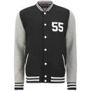 55 Soul Men's Manning Baseball Jacket - Black/Grey - S - Schwarz/Grau Bild 1
