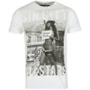 Ringspun Men's Photo Print T shirt Sincity - White - S - Weiß Bild 1