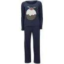 Tom Franks Damen Weihnachten Pyjamas - Royalblau - 12 - Navy pudding Bild 1