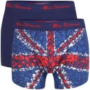 Ben Sherman Men's 2-Pack Union Jack Boxer - Multi/Blue - S - Multi/Blue Bild 1