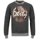 Beck & Hersey Herren Dirty Girl Crew Neck Sweatshirt - Kohle Marl - S - Charcoal Marl Bild 1