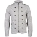 Brave Soul Men's Tobias Military Jacket - Light Grey - S - Hellgrau Bild 1