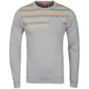Osaka Men's Pattern Crew Neck Sweat - Grey Marl - S - Grau meliert Bild 1