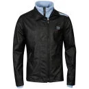 Sergio Tacchini Men's Leather Look Jacket 38 Jacket - Black/Light Blue - S - Black/Light Blue Bild 1