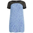 Neon Rose Women's Zig Zag Panel Dress - Blue - 8 - Blau Bild 1