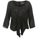 nümph Womens Elisabeth Gather Shirt - Black - XS - Schwarz Bild 1
