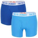 Tokyo Laundry Men's Huck 2-Pack Boxers - Bright Blue/True Blue - S - Bright Blue/True Blue Bild 1