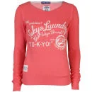Toyko Laundry Women's Slash Neck Sweatshirt - Coral - 8 - Korallenfarben Bild 1