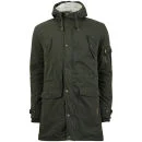 Tokyo Laundry Herren Gecko Sherpa Lined Parka Jacke - Khaki - S - Forest Night/Ivory Bild 1