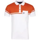 Soul Star Men's Hordle Polo-Shirt - Russet/White - S - Russet/White Bild 1