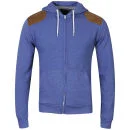 Brave Soul Men's Brutus Zip Through Sweatshirt - Light Blue Marl - S - Light Blue Marl Bild 1
