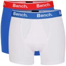 Bench Men's 2-Pack Boxers - White/Blue - S - Weiss-Blau Bild 1