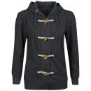 Brave Soul Women's Toggle Jersey Jacket - Charcoal Marl - S - Dunkelgrau Bild 1
