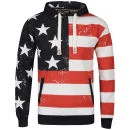 Soul Star Men's Jane USA Printed Hoody - Navy/White/Red - S - Navy/White/Red Bild 1