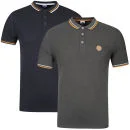 Carter Herren 2er-Pack Polo Shirt - Royal/Kohle - S - Navy/Charcoal Bild 1