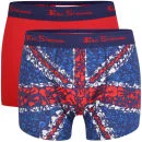 Ben Sherman Men's 2-Pack Union Jack Boxer - Multi/Red - S - Multi/Red Bild 1