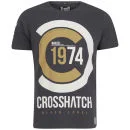 Crosshatch Men's Fazedown T-Shirt - Forged Iron - S - Grau Bild 1