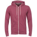 Brave Soul Men's Adrian Zip Through Hoody - Wine Marl - S - Wine Marl Bild 1