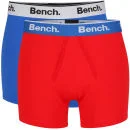 Bench Men's 2-Pack Boxers - Blue/Red - S - Blue/Red Bild 1