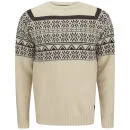 Soul Star Men's Venzy Fairisle Knit Jumper - Sand - S - Stein Bild 1