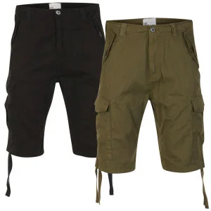 55 Soul Men's 2-Pack Conway Shorts - Black/Khaki - 28 - Black/Khaki Bild 1