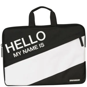 Sprayground Hello My Name is 13 Inch Laptop Case - Black Bild 1