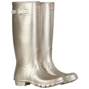 Hunter Women's Original Tall Metallic Wellies - Gold - 3 - Gold Bild 1