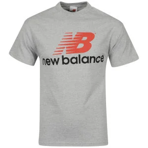 New Balance Men's Grey Front Logo T-Shirt - S - Grau Bild 1