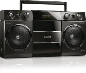 Philips OST690/10 Tragbarer Bluetooth USB FM Radio Ghettoblaster - Schwarz Bild 1