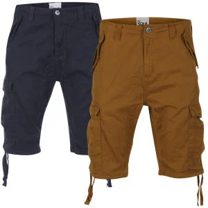 55 Soul Herren 2er-Pack Conway Shorts - Blau/Tabak - 28 - Navy/Tobacco Bild 1