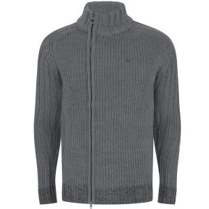 Ringspun Men's Glacier Point Zip Knit - Grey Marl - S - Grau meliert Bild 1
