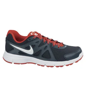 Nike Herren Revolution 2 Laufschuhe - kohlschwarz/weiß/rot - 7 - Grey/White/Red Bild 1